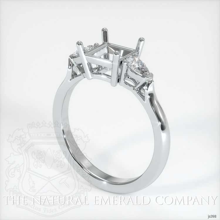 Platinum 950 Three Stone Ring Setting