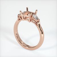 14K Rose Gold Three Stone Ring Setting Video
