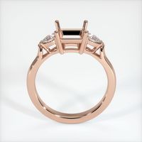 14K Rose Gold Three Stone Ring Setting Image