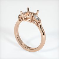 18K Rose Gold Three Stone Ring Setting Video