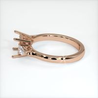 18K Rose Gold Three Stone Ring Setting Image