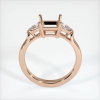 18K Rose Gold Three Stone Ring Setting Image