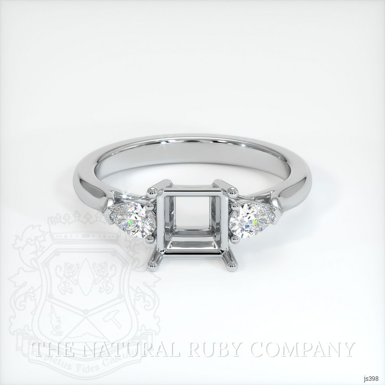 Silver Three Stone Ring Setting