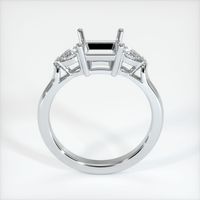 14K White Gold Three Stone Ring Setting Image
