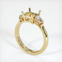 10K Yellow Gold Three Stone Ring Setting Video