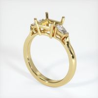 18K Yellow Gold Three Stone Ring Setting Video
