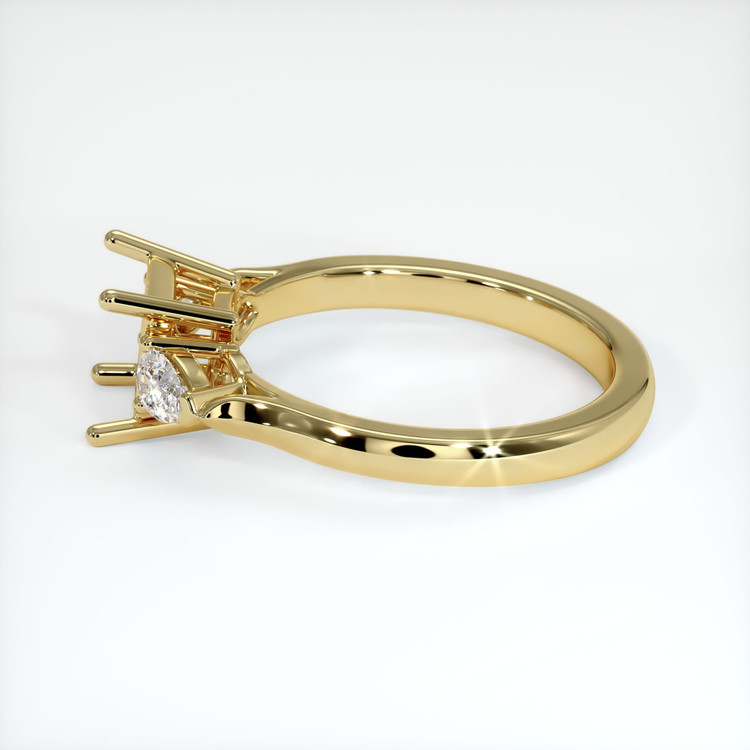 18K Yellow Gold Three Stone Ring Setting