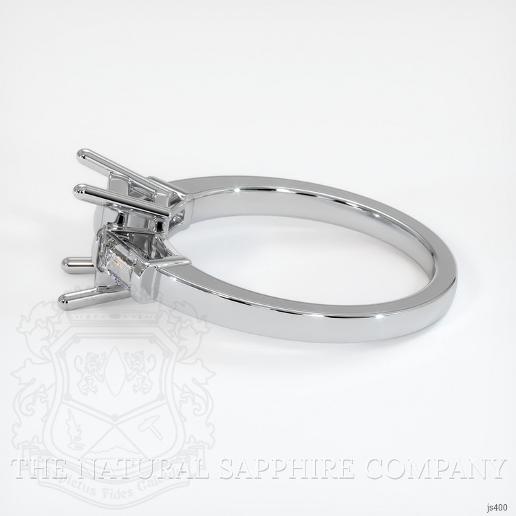 Platinum 950 Three Stone Ring Setting