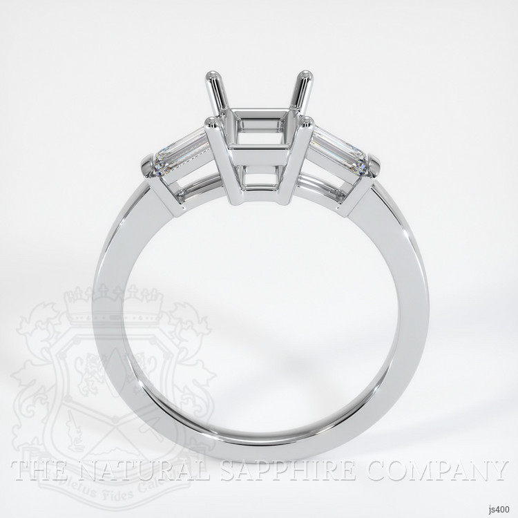 Platinum 950 Three Stone Ring Setting