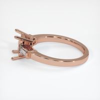 14K Rose Gold Three Stone Ring Setting Image