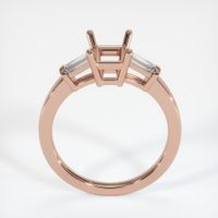 14K Rose Gold Three Stone Ring Setting Image