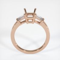 18K Rose Gold Three Stone Ring Setting Image