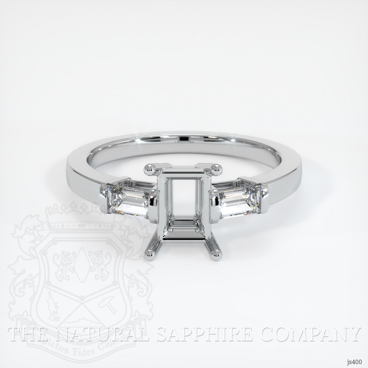 Silver Three Stone Ring Setting