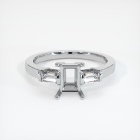 10K White Gold Three Stone Ring Setting Image