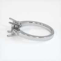 10K White Gold Three Stone Ring Setting Image
