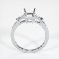 10K White Gold Three Stone Ring Setting Image