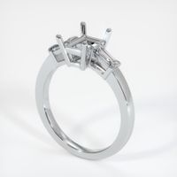 14K White Gold Three Stone Ring Setting Video