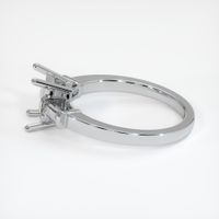 14K White Gold Three Stone Ring Setting Image