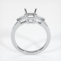 14K White Gold Three Stone Ring Setting Image