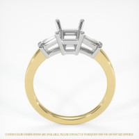 14K White & Yellow Three Stone Ring Setting Image