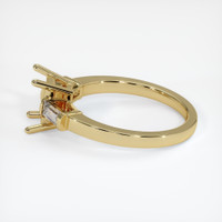 10K Yellow Gold Three Stone Ring Setting Image