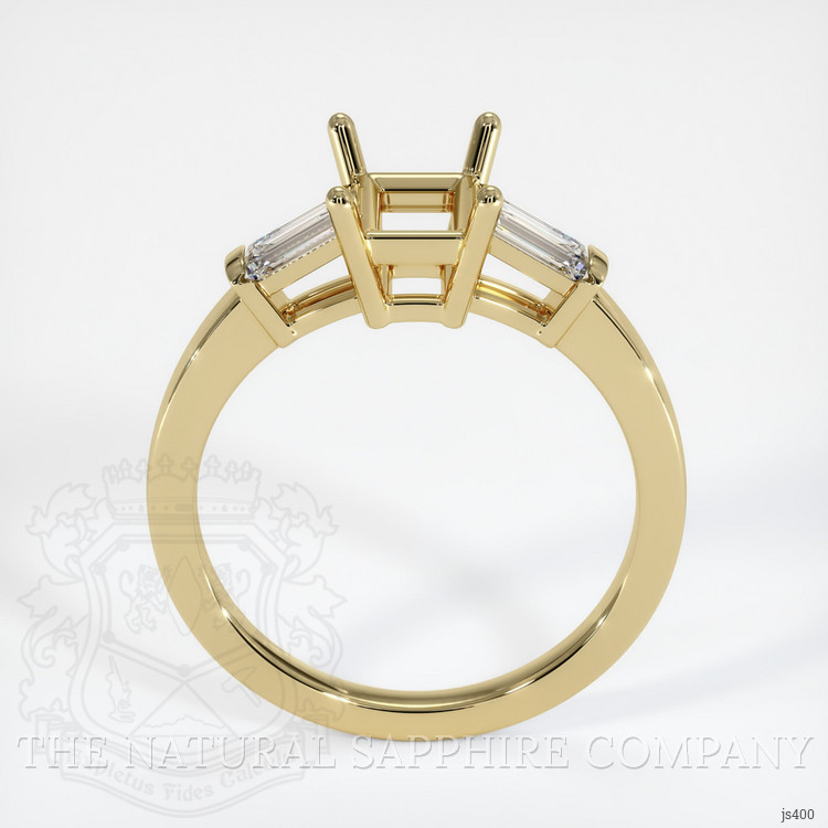 14K Yellow Gold Three Stone Ring Setting