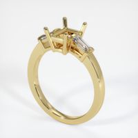 18K Yellow Gold Three Stone Ring Setting Video