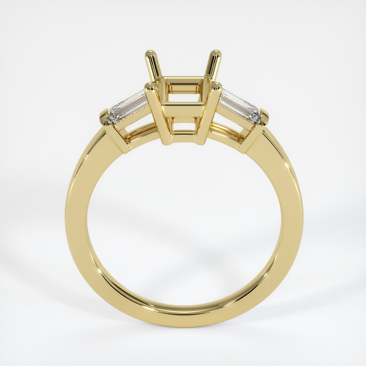 18K Yellow Gold Three Stone Ring Setting