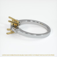 14K Yellow & White Three Stone Ring Setting Image