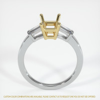 14K Yellow & White Three Stone Ring Setting Image