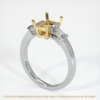 18K Yellow & White Three Stone Ring Setting Video