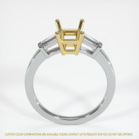 18K Yellow & White Three Stone Ring Setting Image