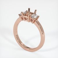 14K Rose Gold Three Stone Ring Setting Video