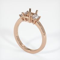 18K Rose Gold Three Stone Ring Setting Video