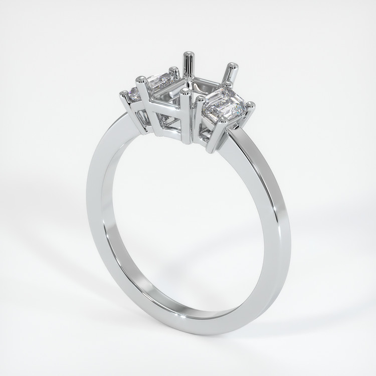 Silver Three Stone Ring Setting