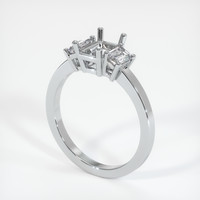 10K White Gold Three Stone Ring Setting Video