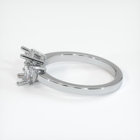 10K White Gold Three Stone Ring Setting Image