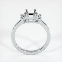 10K White Gold Three Stone Ring Setting Image