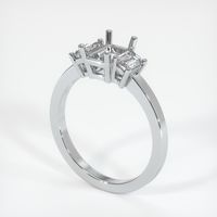14K White Gold Three Stone Ring Setting Video