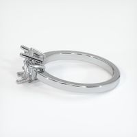 14K White Gold Three Stone Ring Setting Image