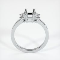 14K White Gold Three Stone Ring Setting Image
