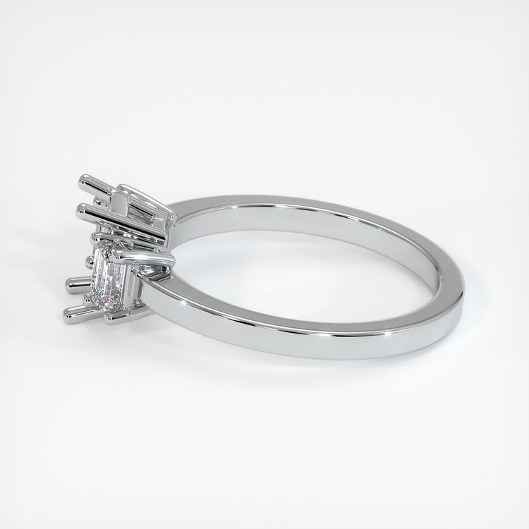 18K White Gold Three Stone Ring Setting
