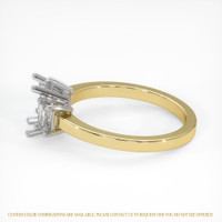 14K White & Yellow Three Stone Ring Setting Image