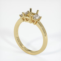 10K Yellow Gold Three Stone Ring Setting Video