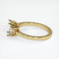 10K Yellow Gold Three Stone Ring Setting Image