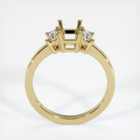10K Yellow Gold Three Stone Ring Setting Image