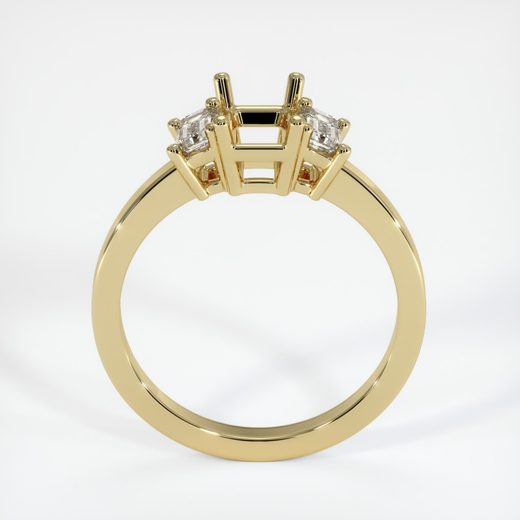 10K Yellow Gold Three Stone Ring Setting