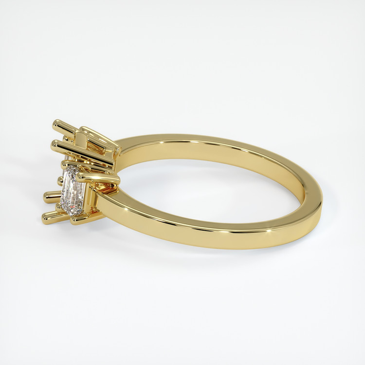 18K Yellow Gold Three Stone Ring Setting