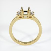 18K Yellow Gold Three Stone Ring Setting Image