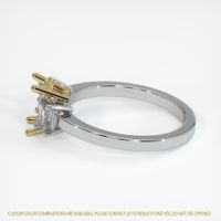 14K Yellow & White Three Stone Ring Setting Image
